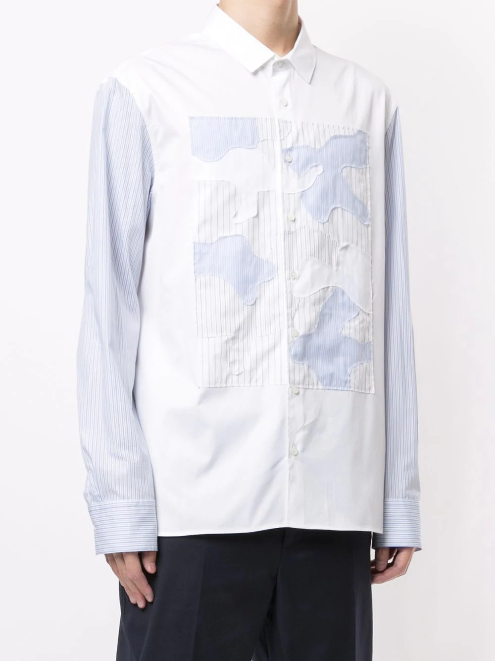 panelled design shirt - 3