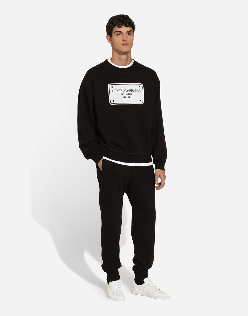 Cotton T-shirt with branded tag embroidery 6