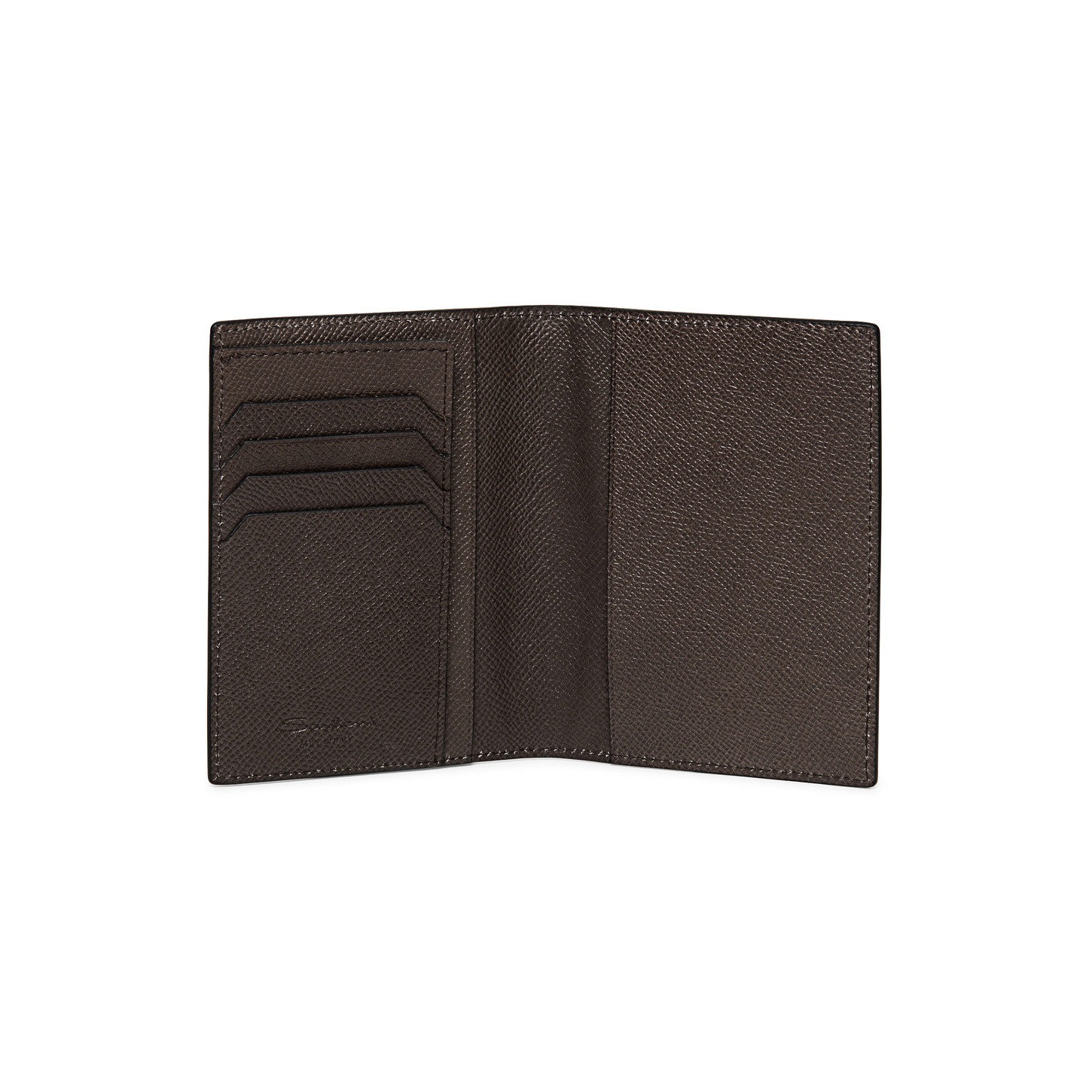 Beige saffiano leather passport case - 3
