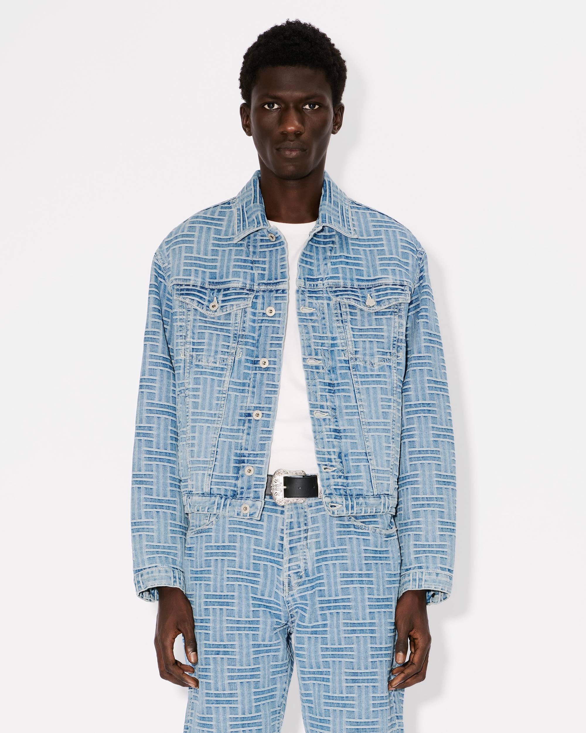 'KENZO Weave' trucker jacket in japanese denim - 4