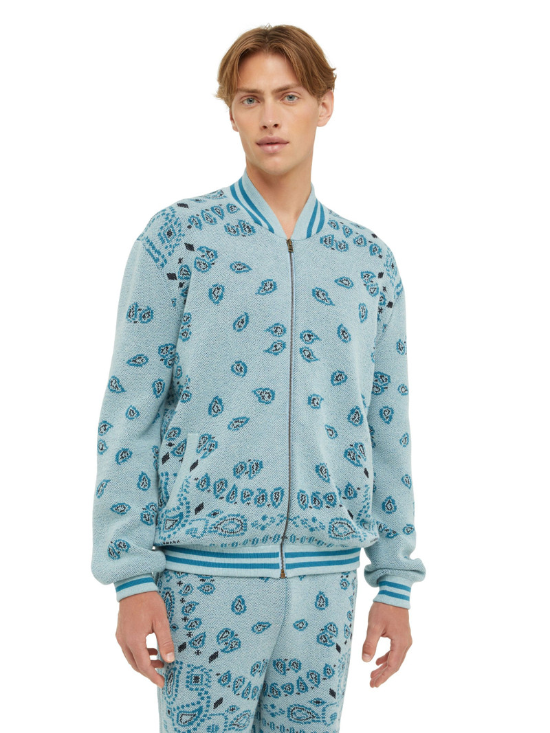 Bandana Piquet Jacquard Bomber Jacket 7