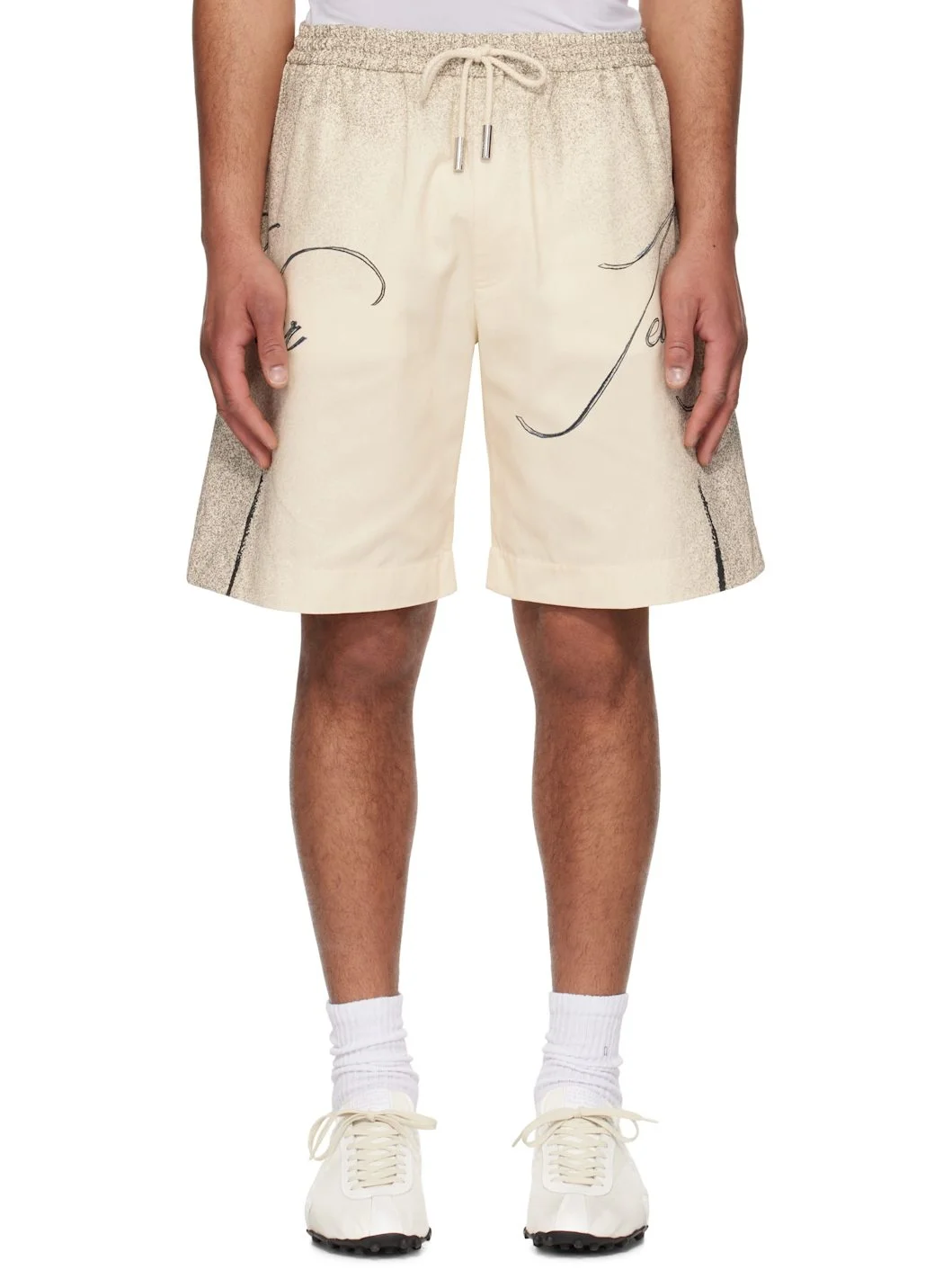 Beige 'The Multi-Tattoo' Shorts - 1