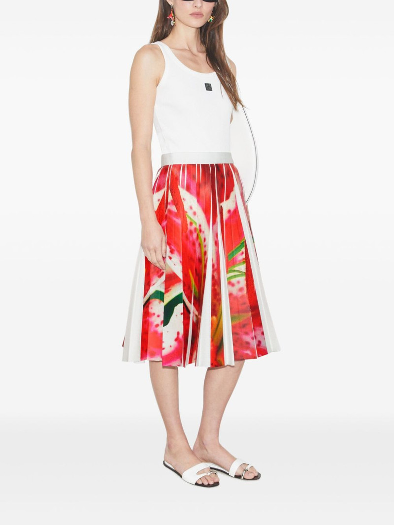 TORY BURCH floral-print pleated skirt outlook