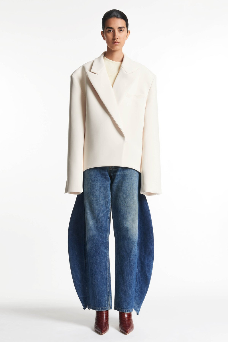 OVERSIZED TUXEDO JACKET IVORY 5