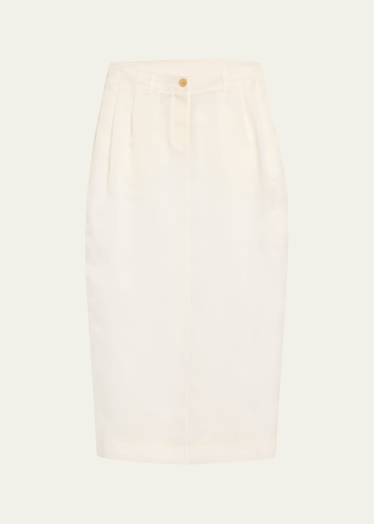 Lucian Long Pleated Silk Skirt - 1