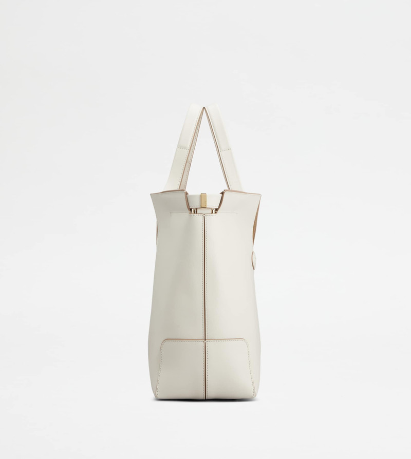 TOD'S DI BAG FOLIO IN LEATHER SMALL - OFF WHITE 2