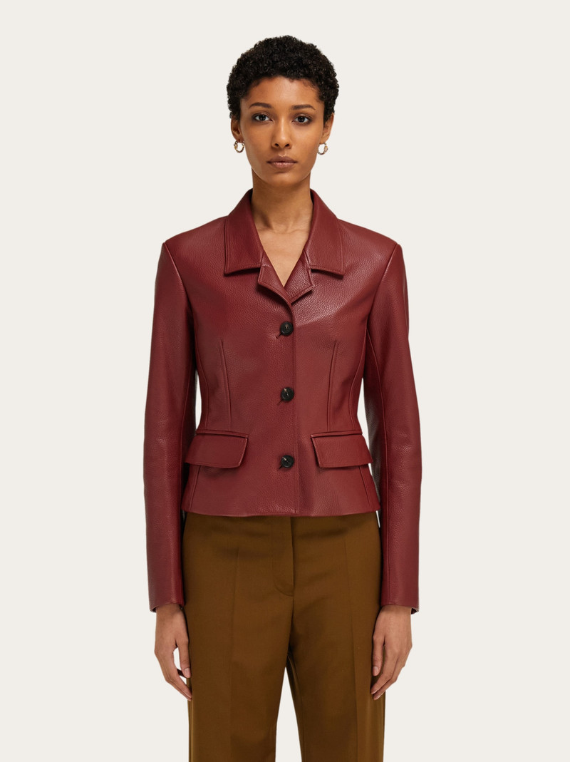 FERRAGAMO Fitted deerskin jacket outlook
