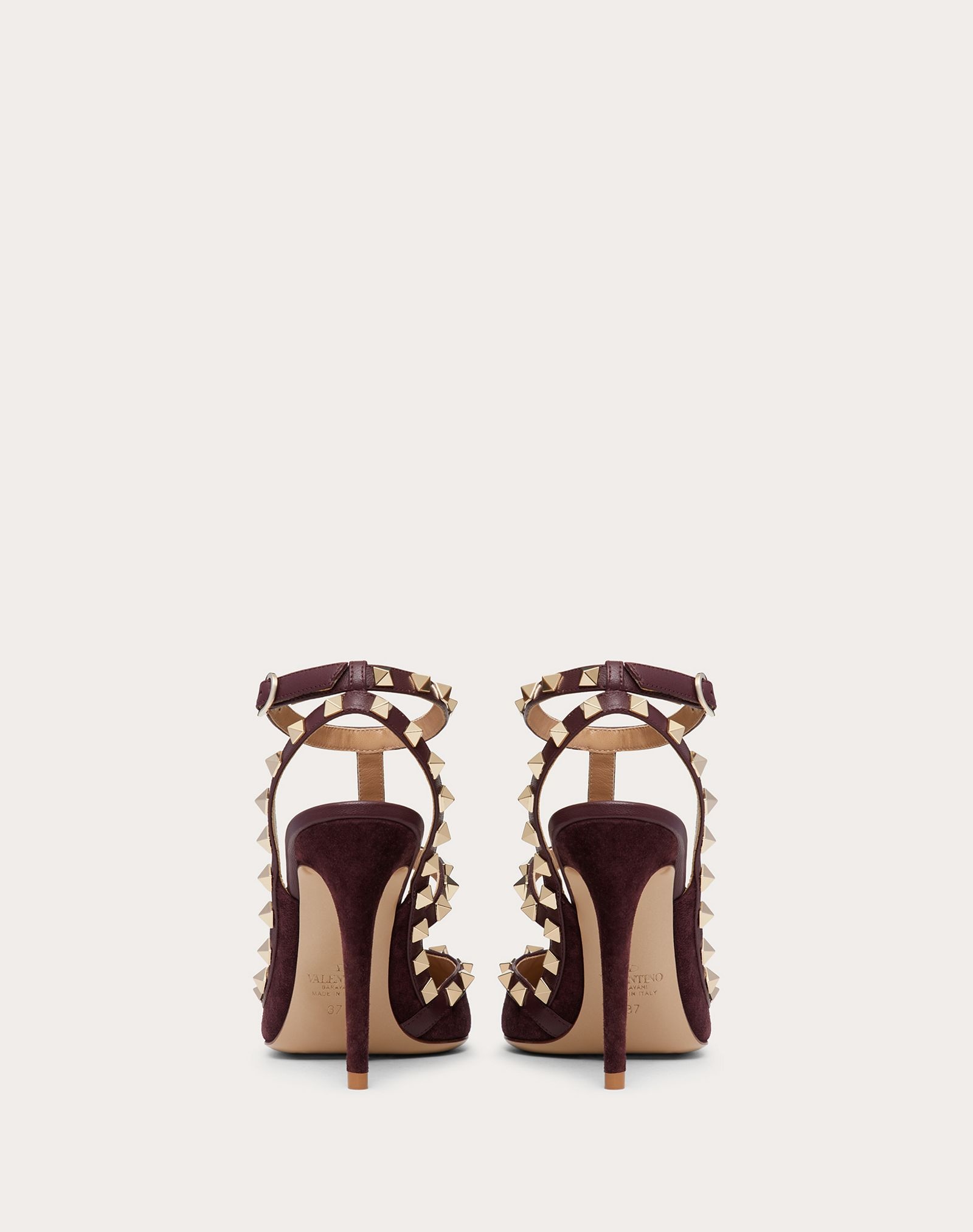 Suede Rockstud Caged Pump 100mm - 3