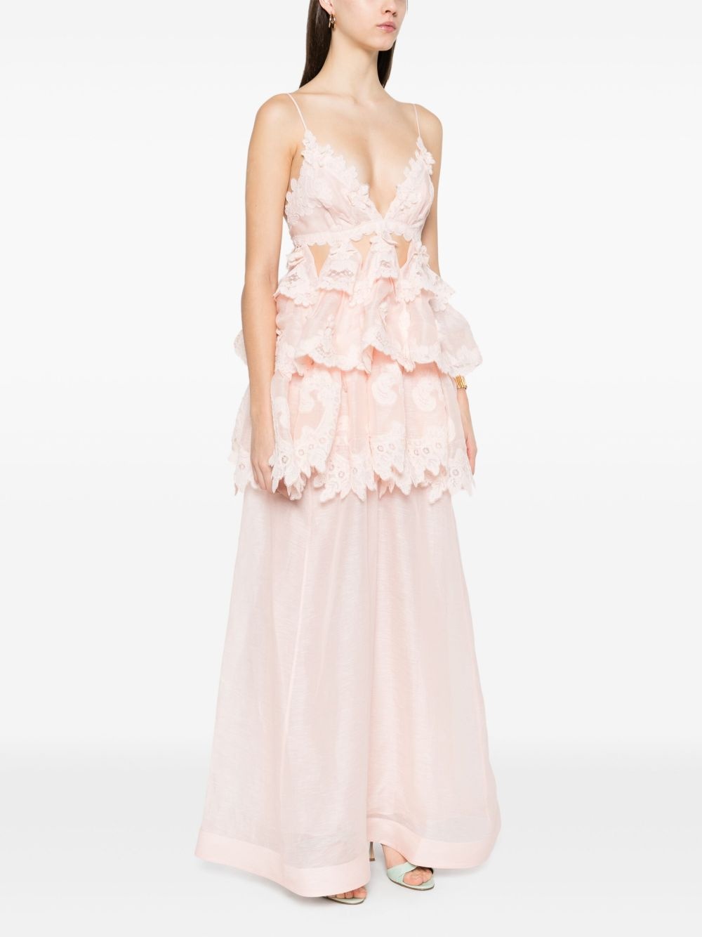 tiered lace maxi dress - 3