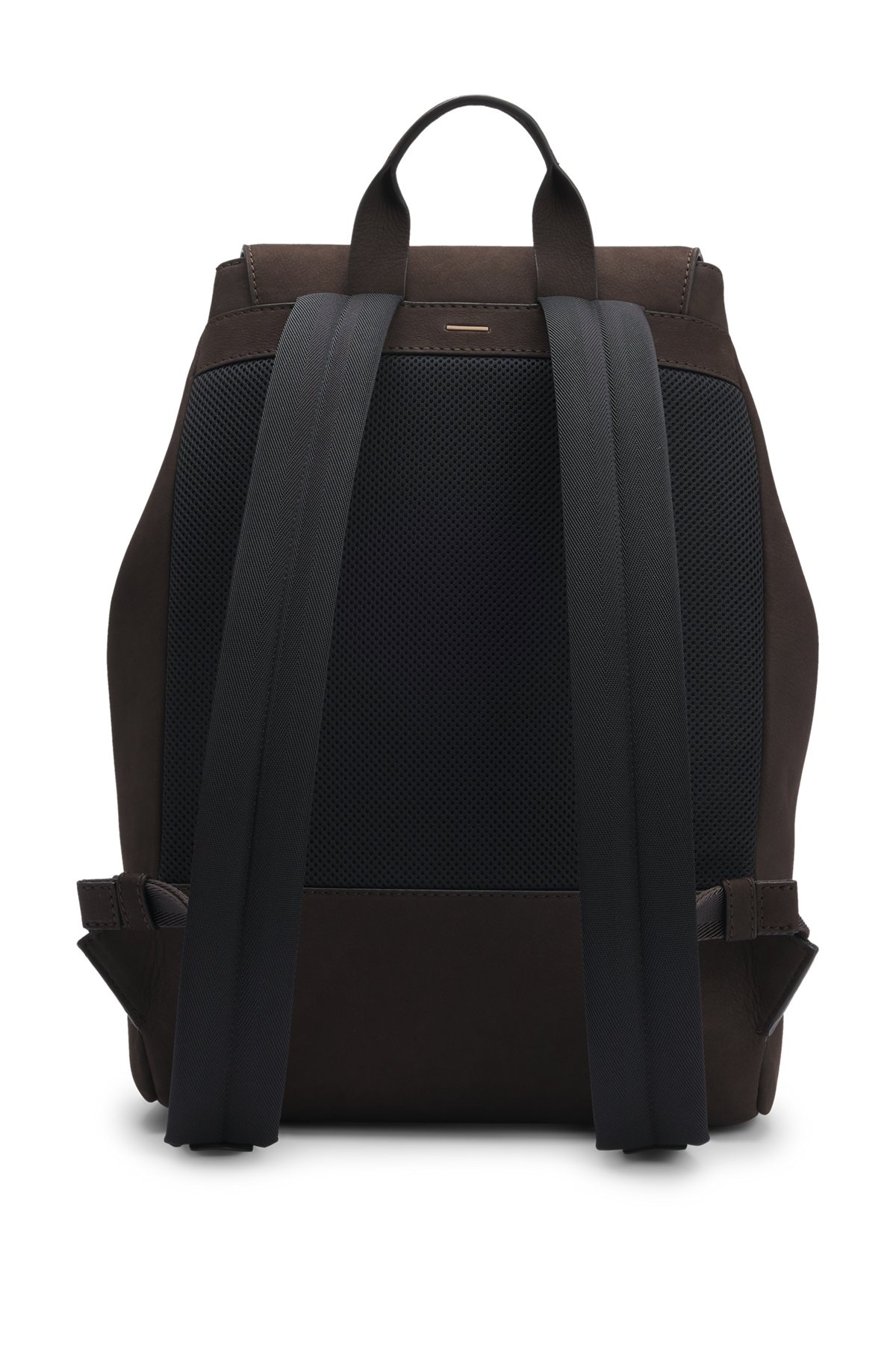 DRAWSTRING BACKPACK IN NUBUCK WITH BRANDED TRIMS - 2