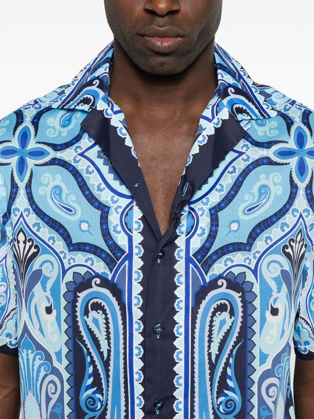 paisley-print bowling shirt - 5
