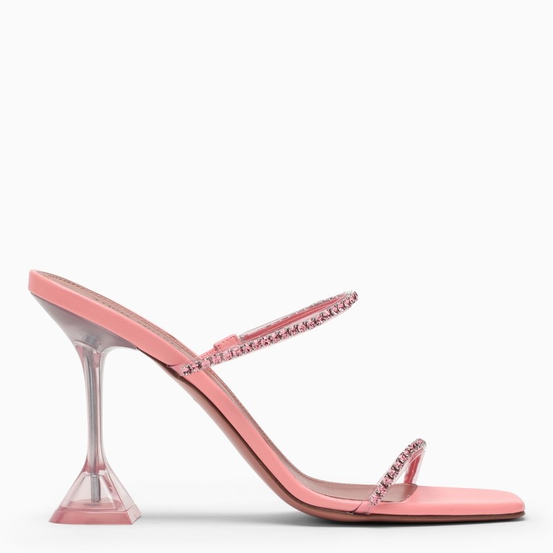 Pink Gilda high sandals with rhinestones - 1