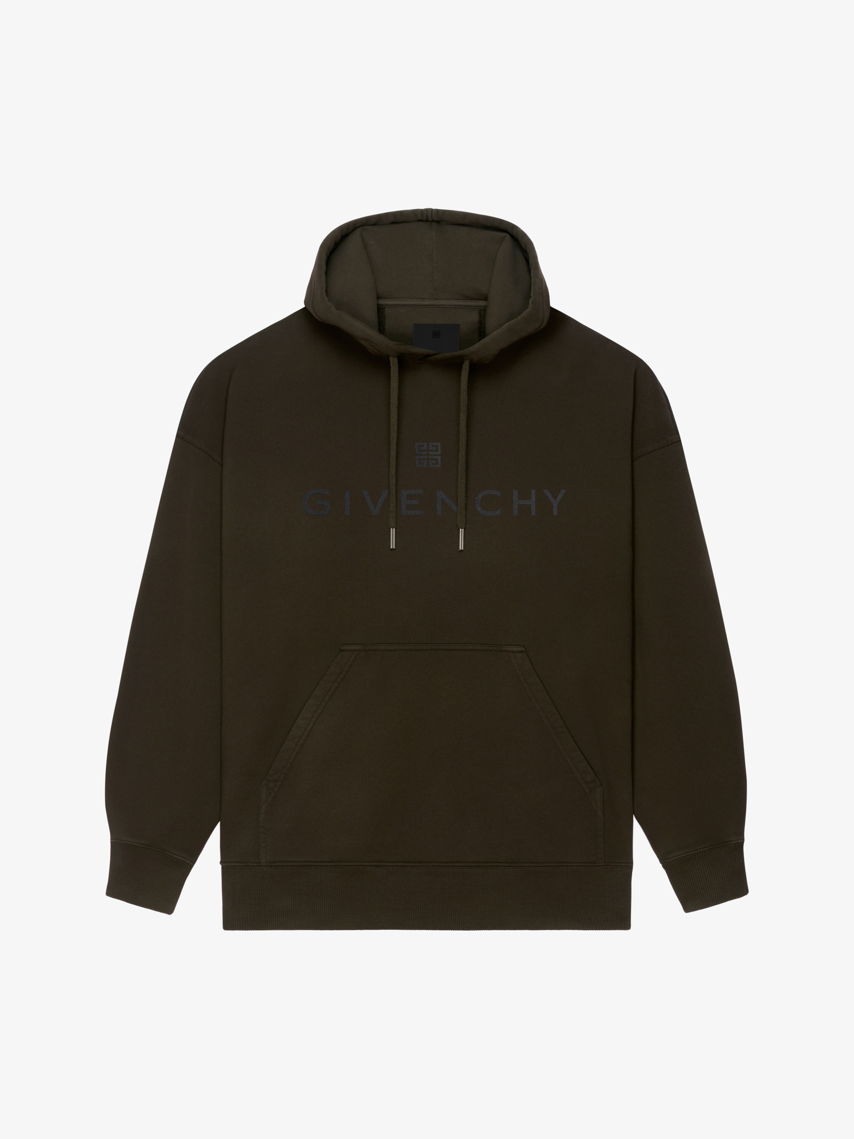 SLIM FIT HOODIE IN PRINTED FELPA - 1