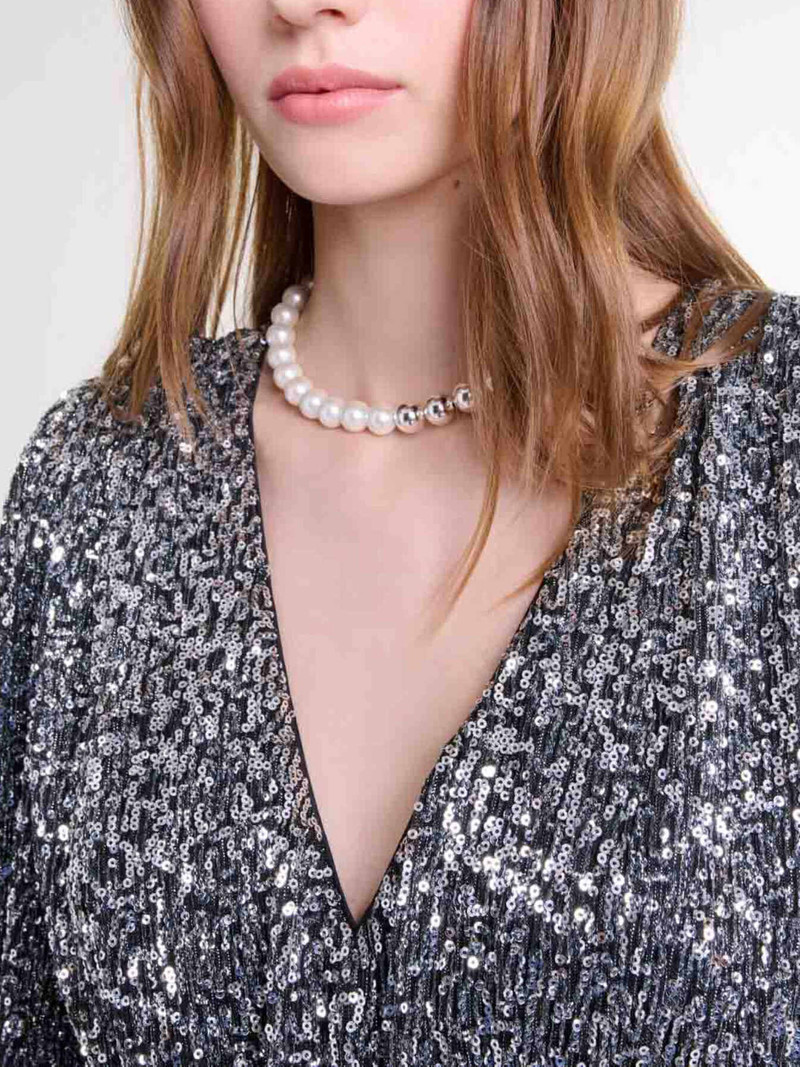 Short ruffled sequinned dress 6