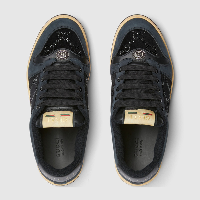 GUCCI Women's GG crystal Screener sneaker outlook