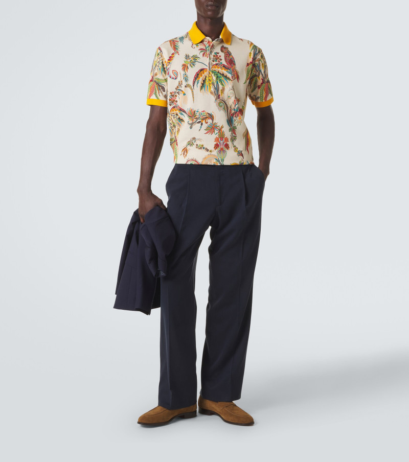 Etro Printed cotton piqué polo shirt outlook