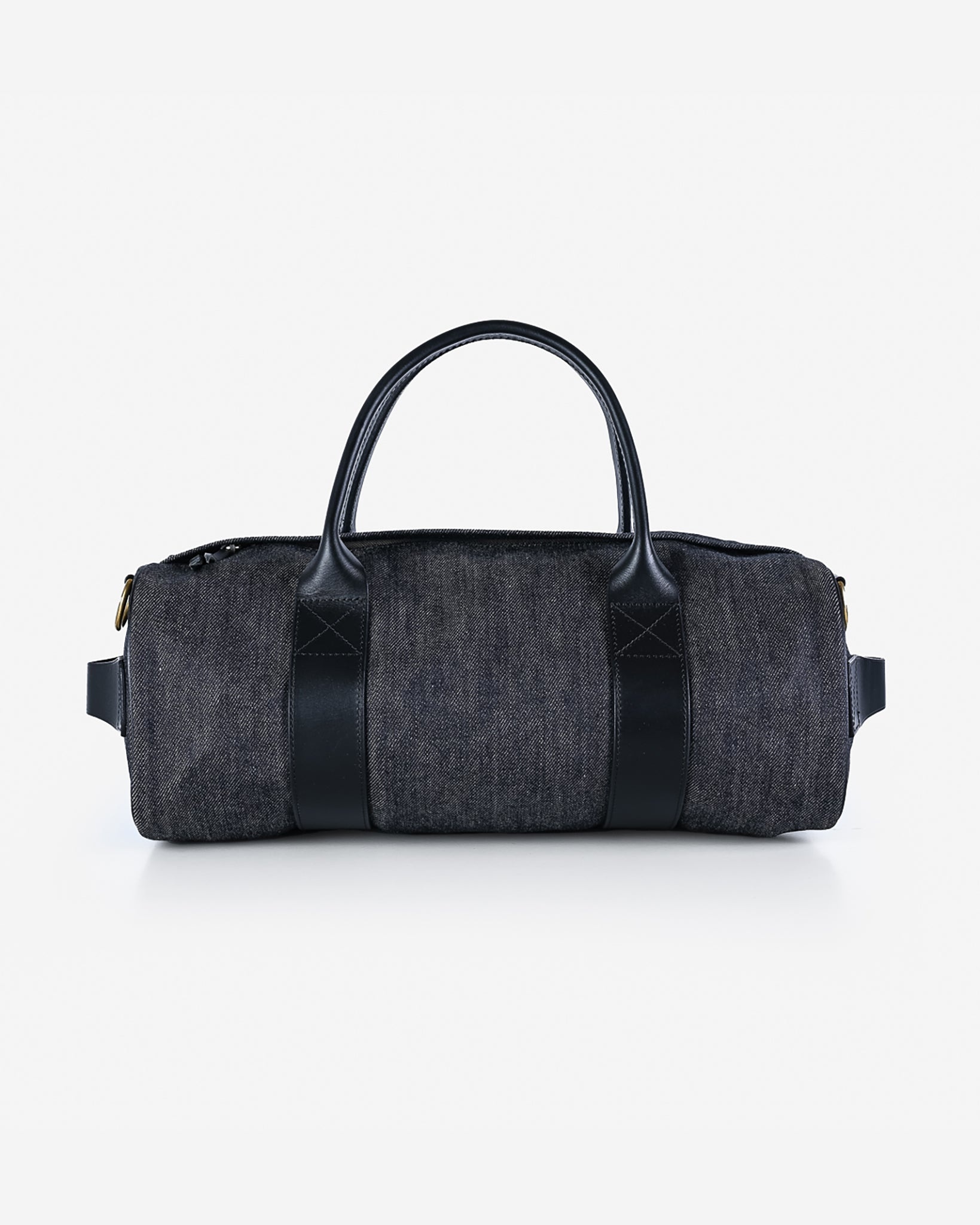 IHE-35-IND 21oz Selvedge Denim and Buttero Leather Holdall - Indigo - 6