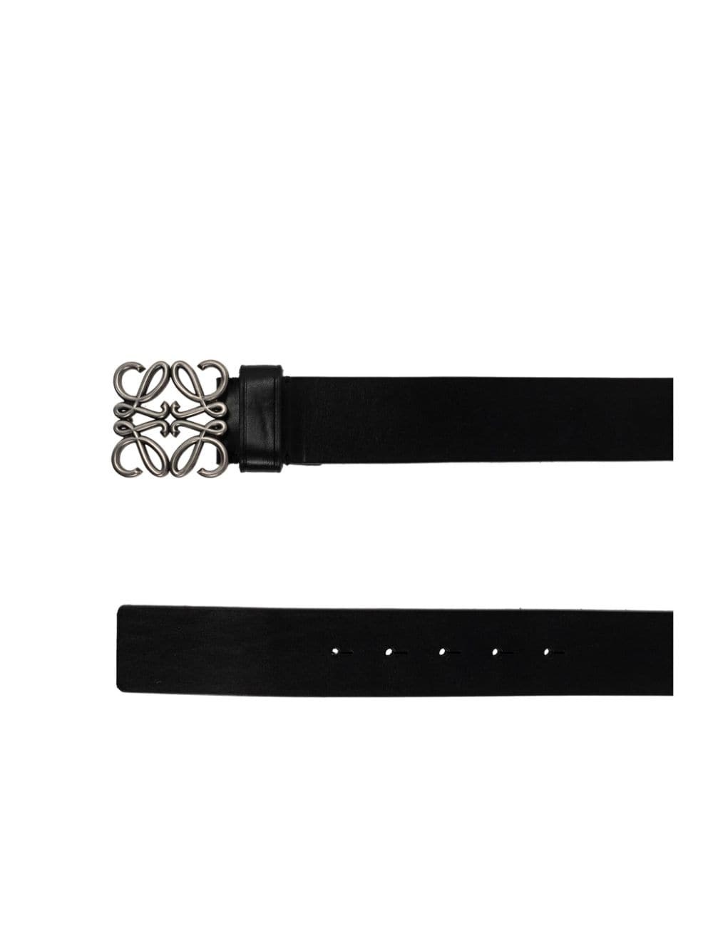 Anagram logo-buckle belt - 4