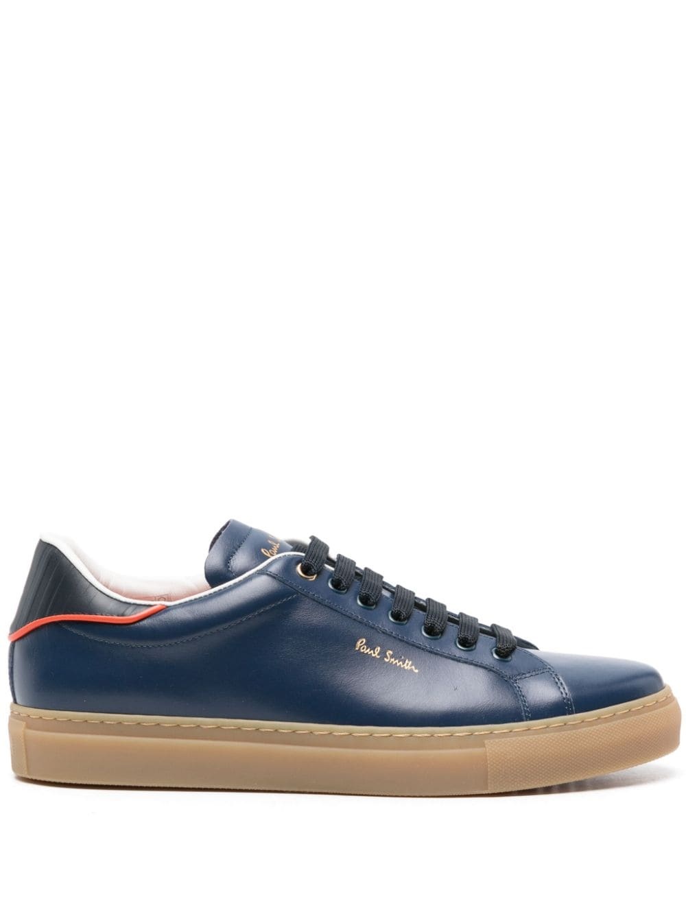 logo-stamp leather sneakers - 1