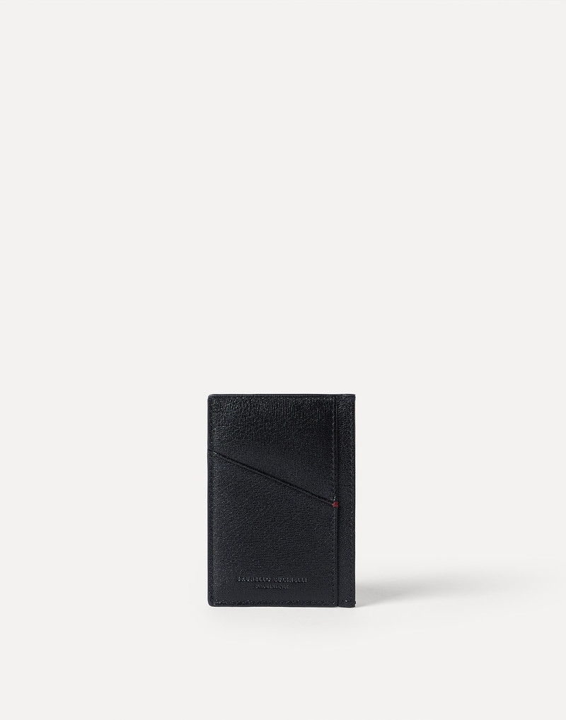 Brunello Cucinelli Grained leather card holder outlook