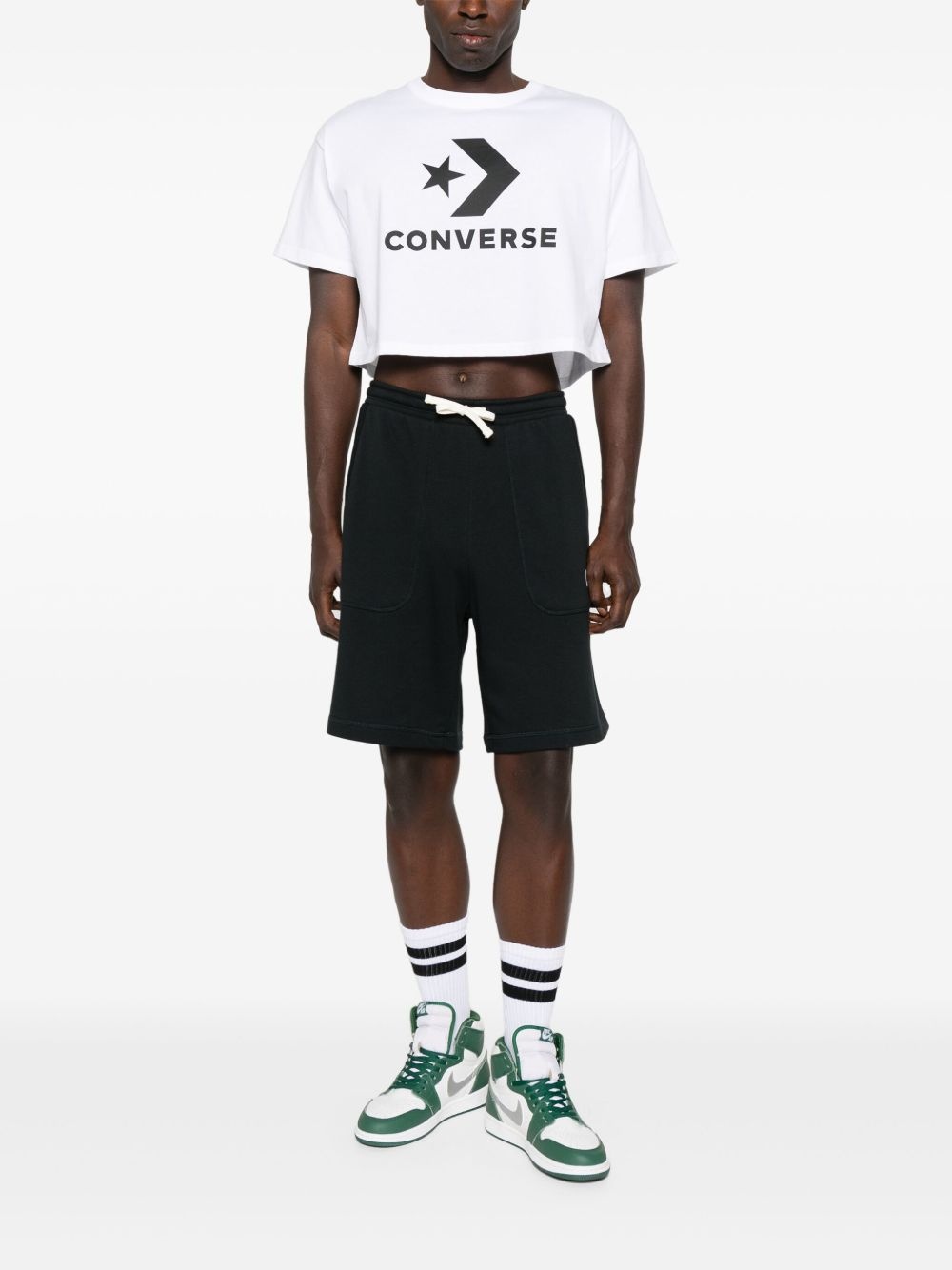 logo-print track shorts - 2
