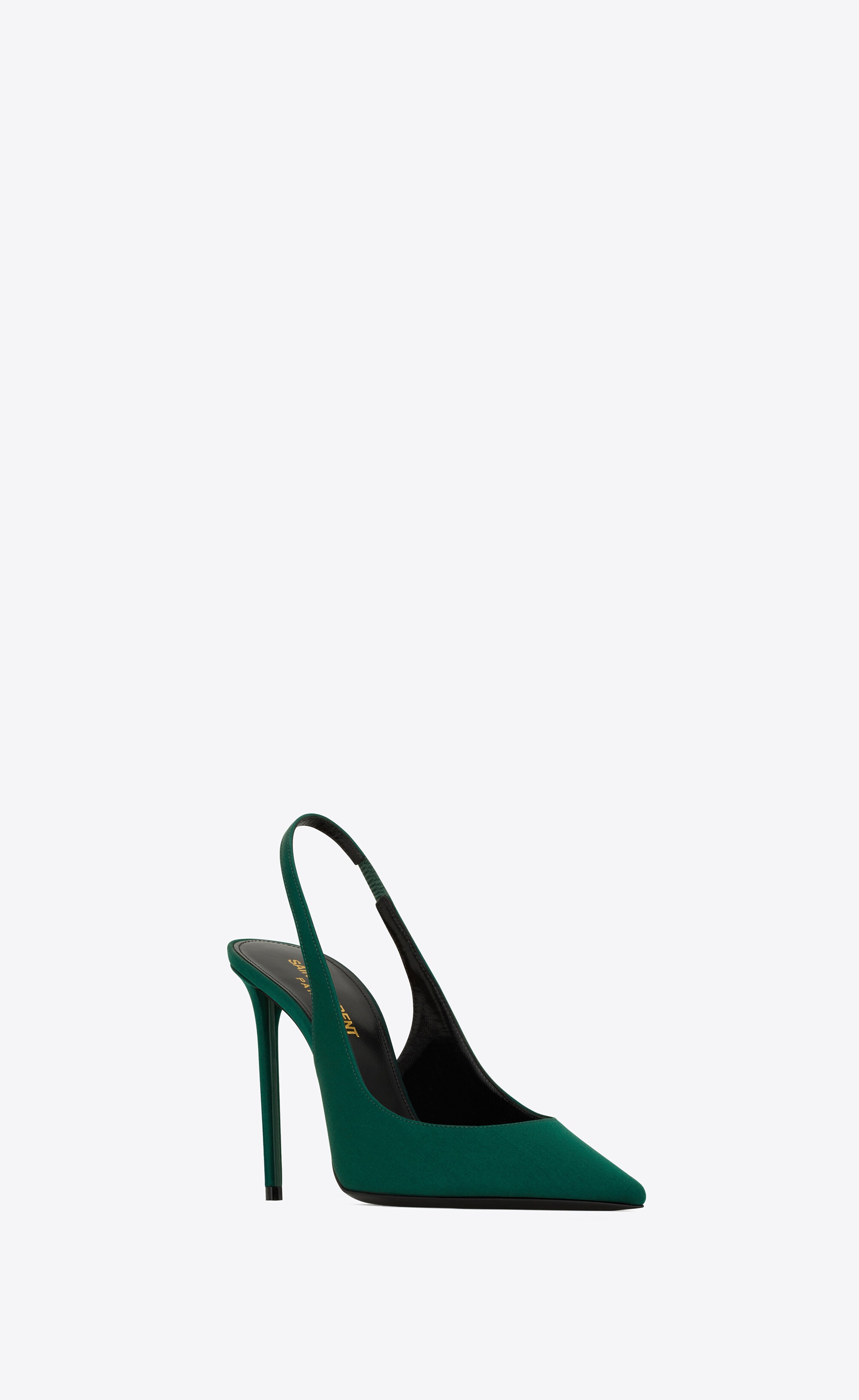 zoe slingback pumps in crepe satin - 3