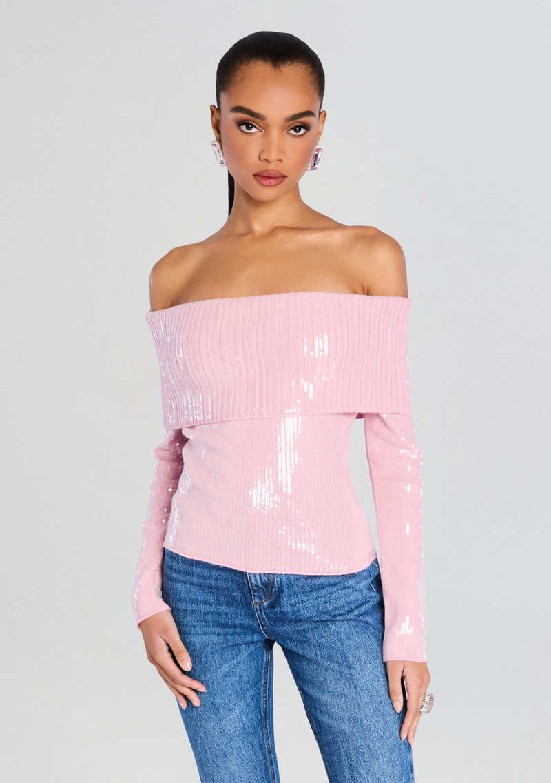 JOURDANA SEQUIN KNIT TOP 1