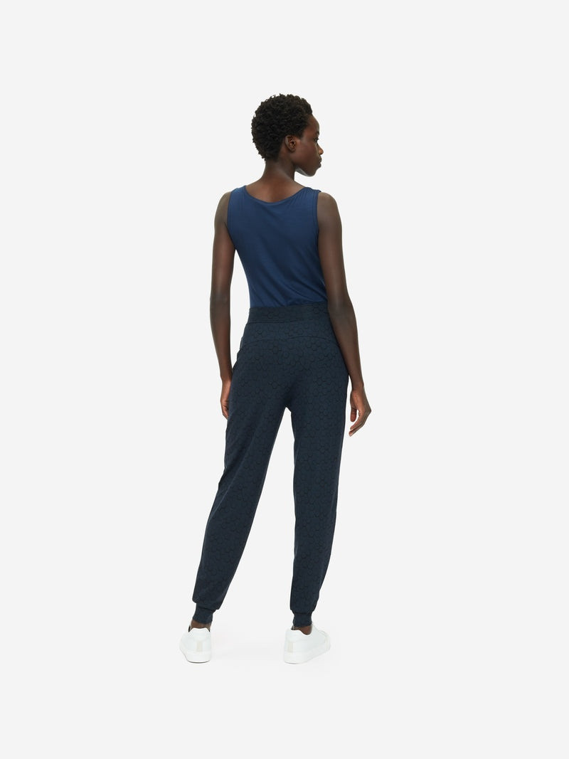 Women's Track Pants London 6 Micro Modal Stretch Navy 4
