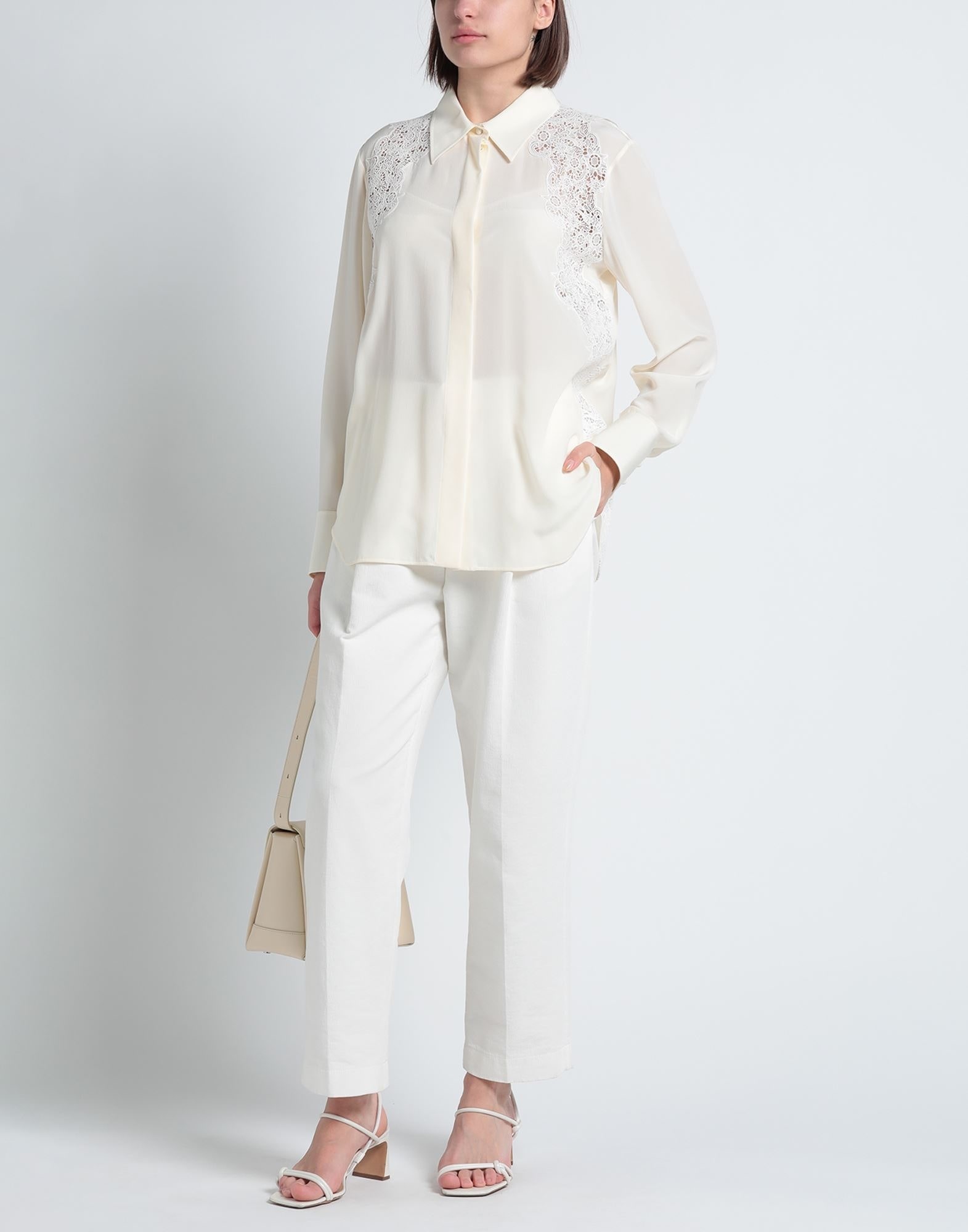 Cream Women's Lace Shirts & Blouses - 2