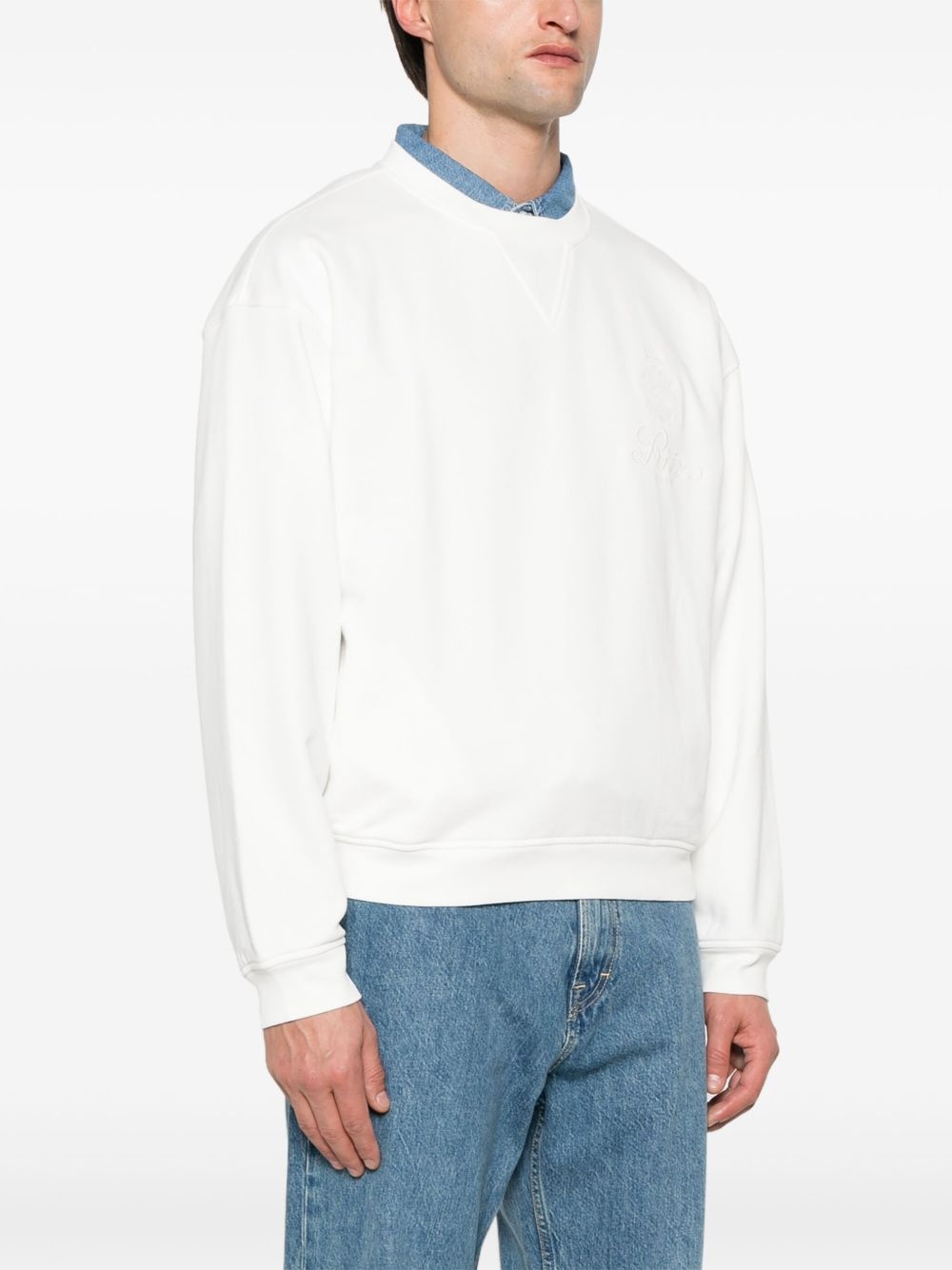 logo-embroidered sweatshirt - 3