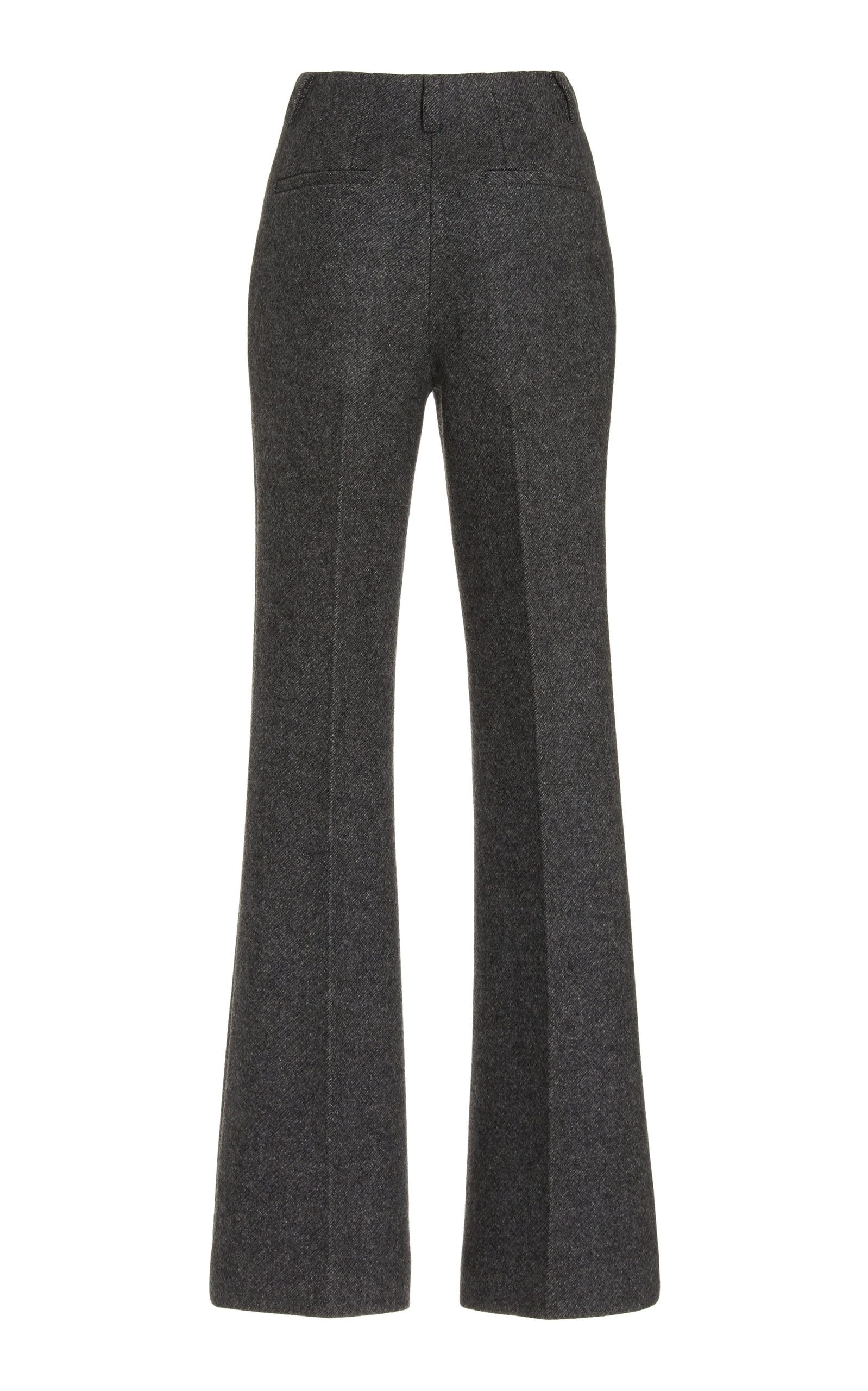 Amelie Wool Flared-Leg Trousers grey - 4