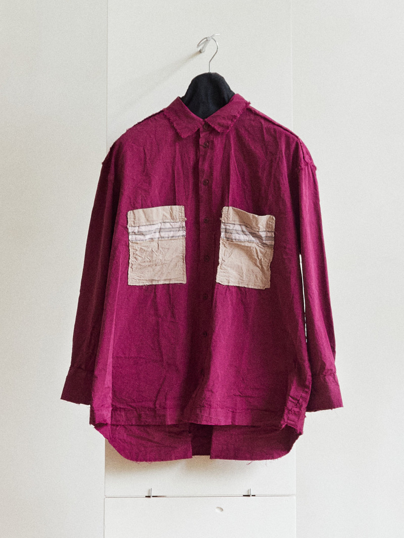 HAMNET SHIRT POCKET PATCHWORK - RASPBERRY 1