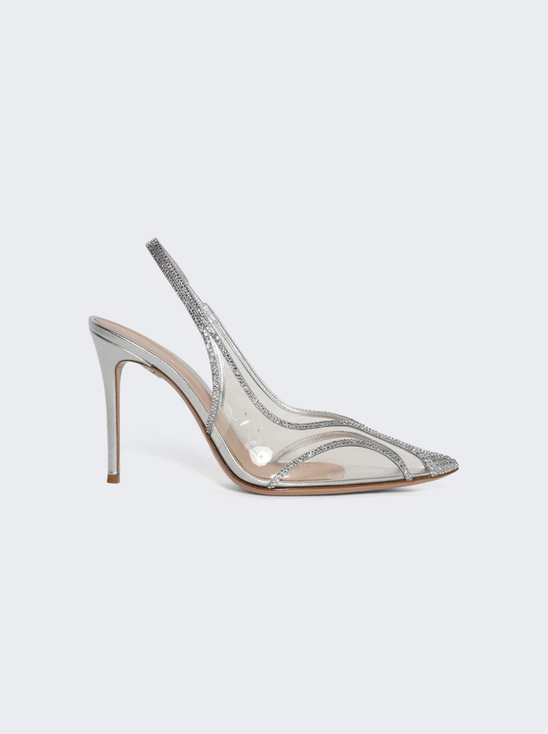 Brenda Pumps Transparent And Silver 1