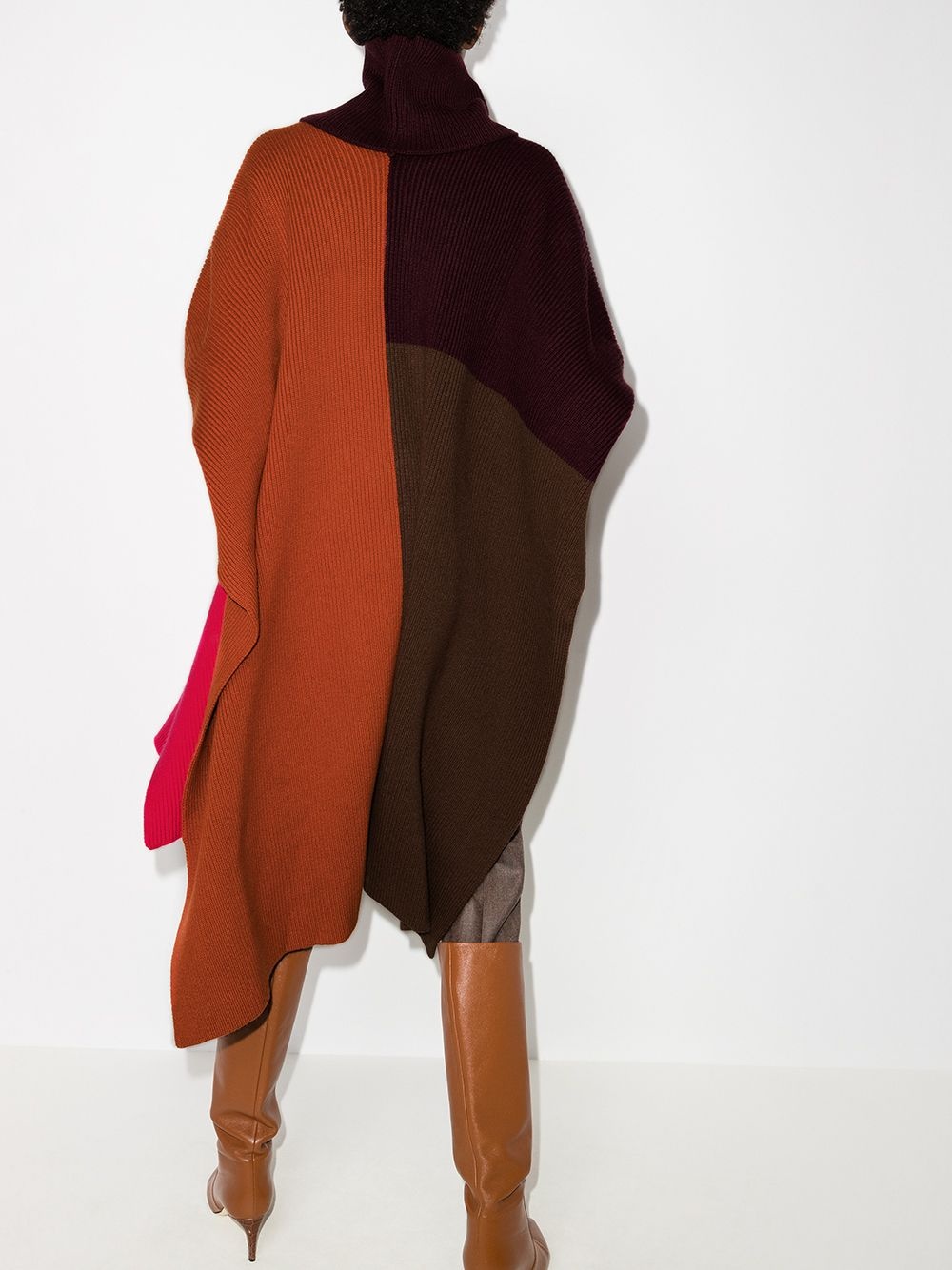 Noa colour-block asymmetric cape - 3