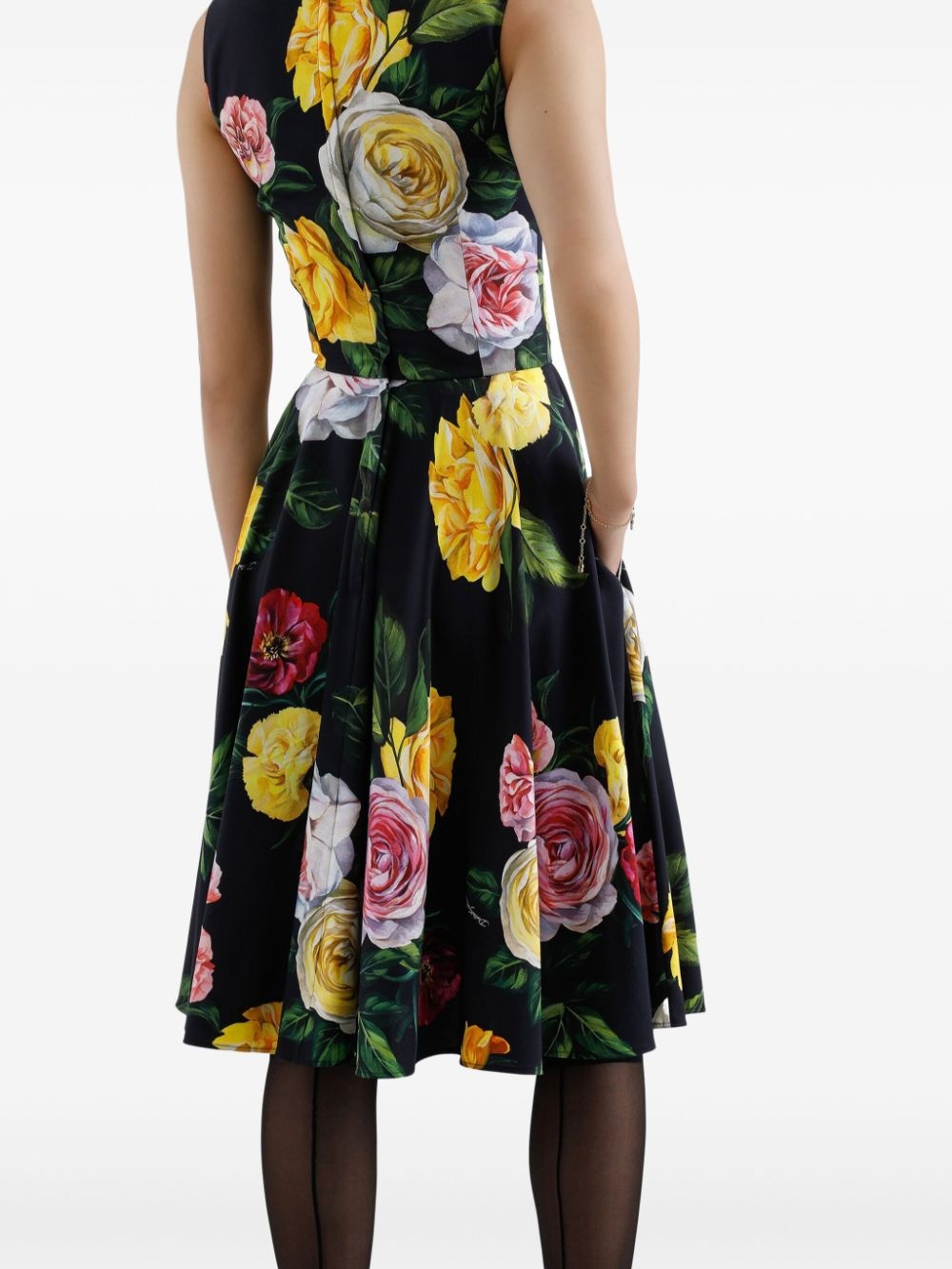 charmeuse calf-length dress - 6