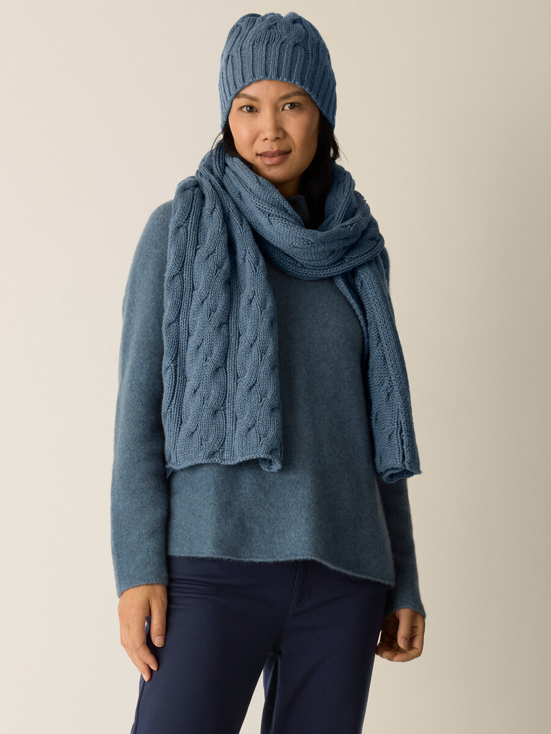 Cotton & Recycled Cashmere Scarf 3