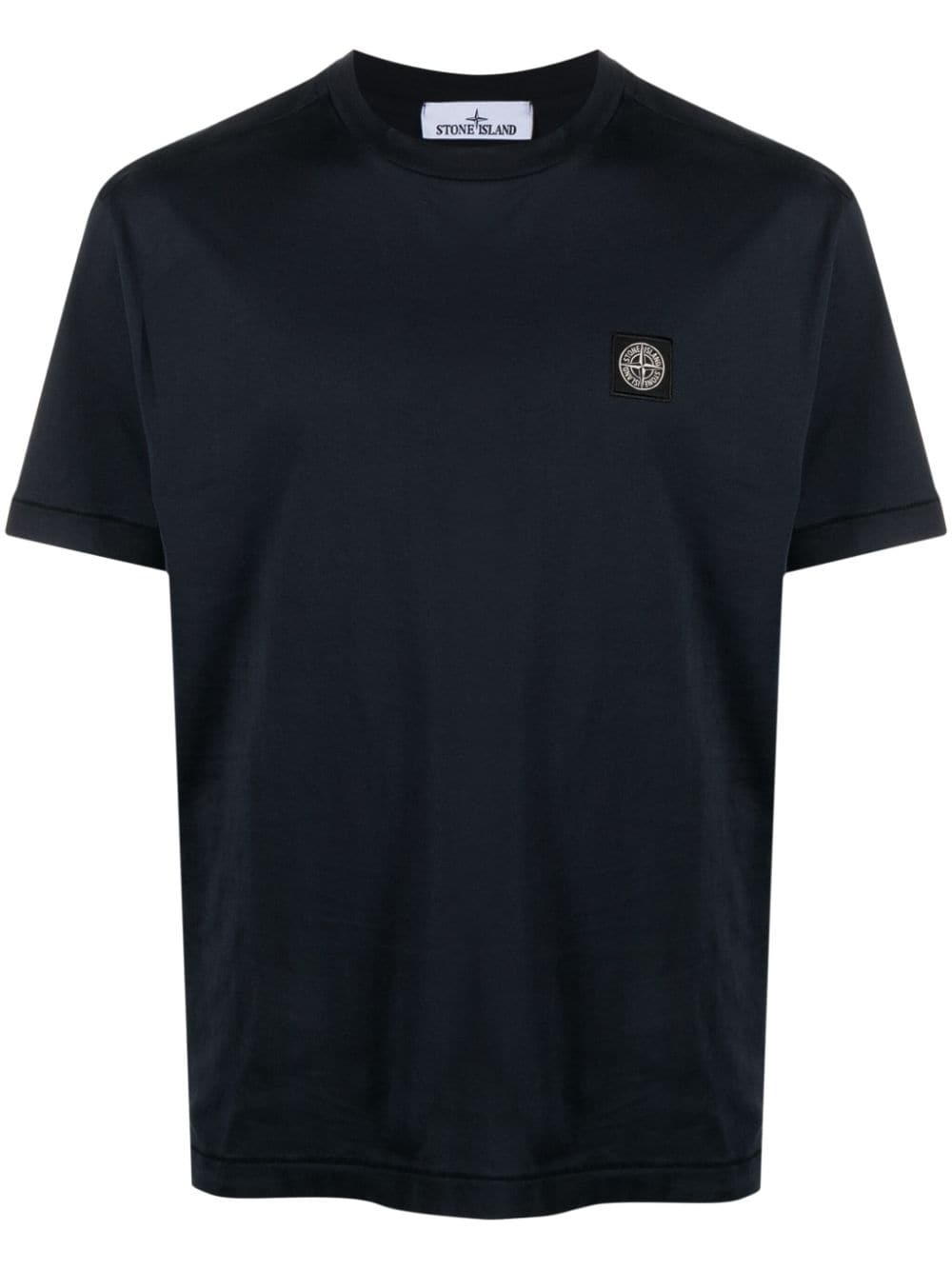 Compass-patch cotton T-shirt - 1