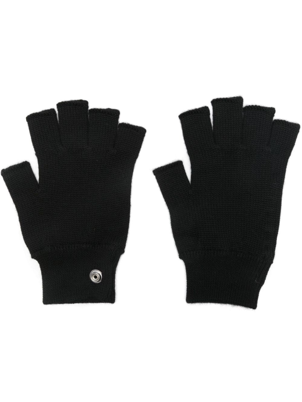 virgin-wool fingerless gloves - 1