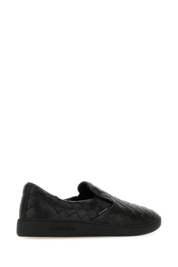 Bottega Veneta Man Black Leather Sawyer Slip Ons - 3