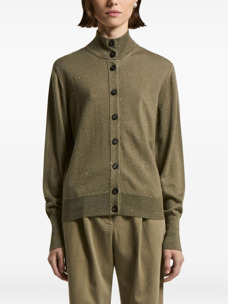 high-neck long-sleeves cardigan 1