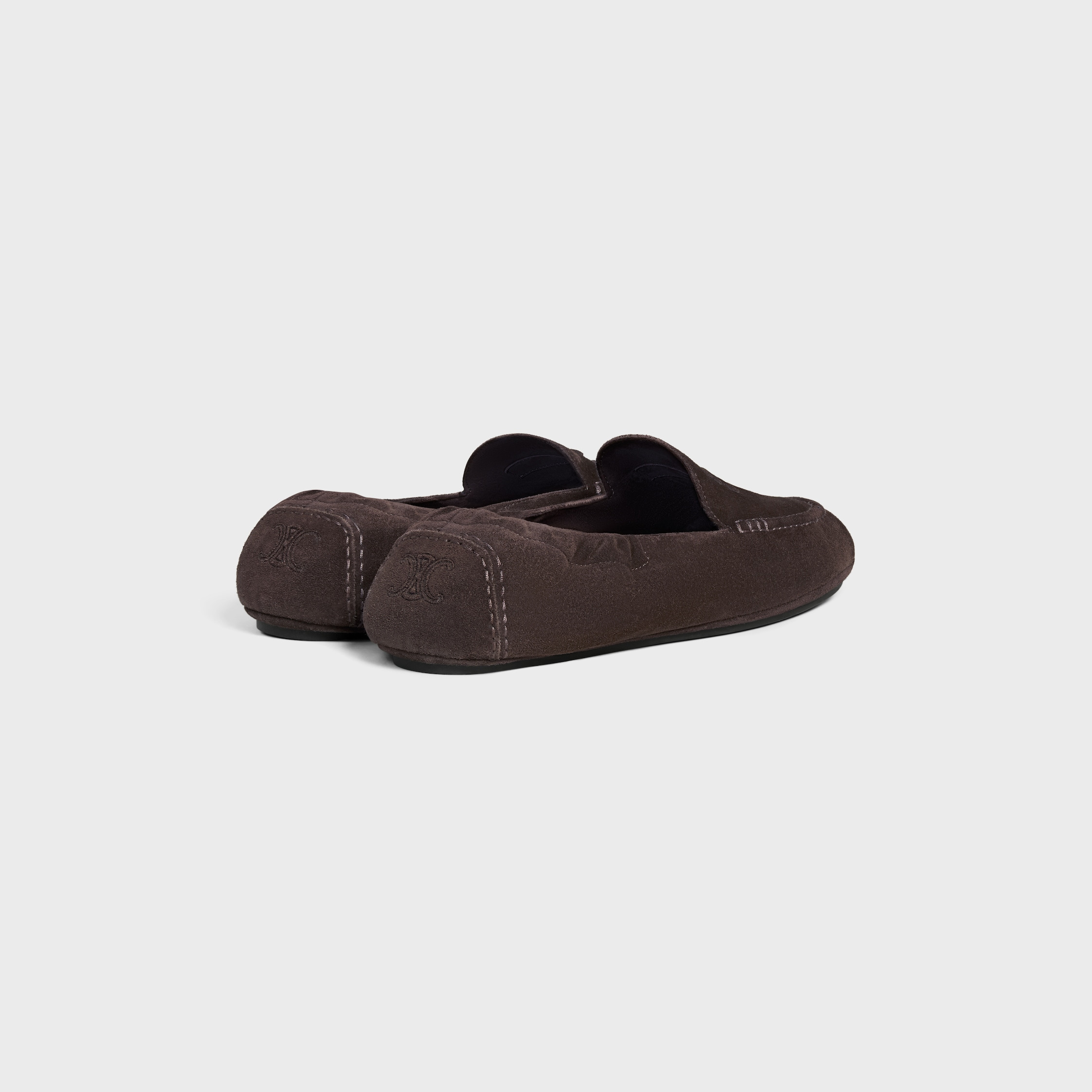 CELINE ADAM LOAFER WITH TRIOMPHE IN SUEDE CALFSKIN - 3