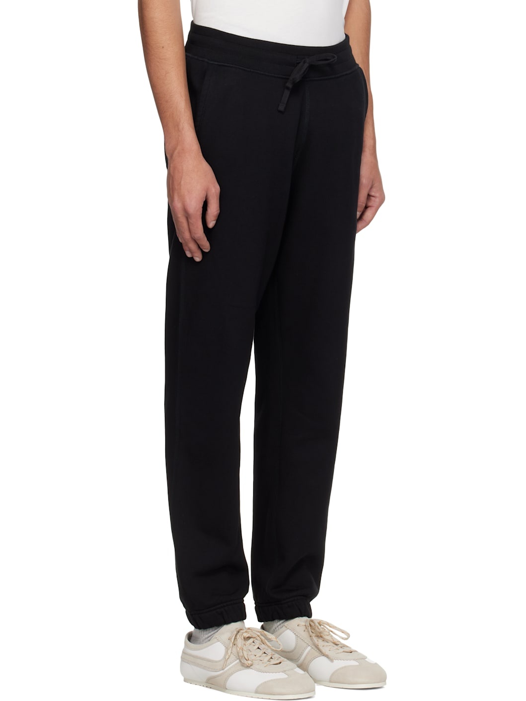 Black Midweight Terry Standard Sweatpants - 2