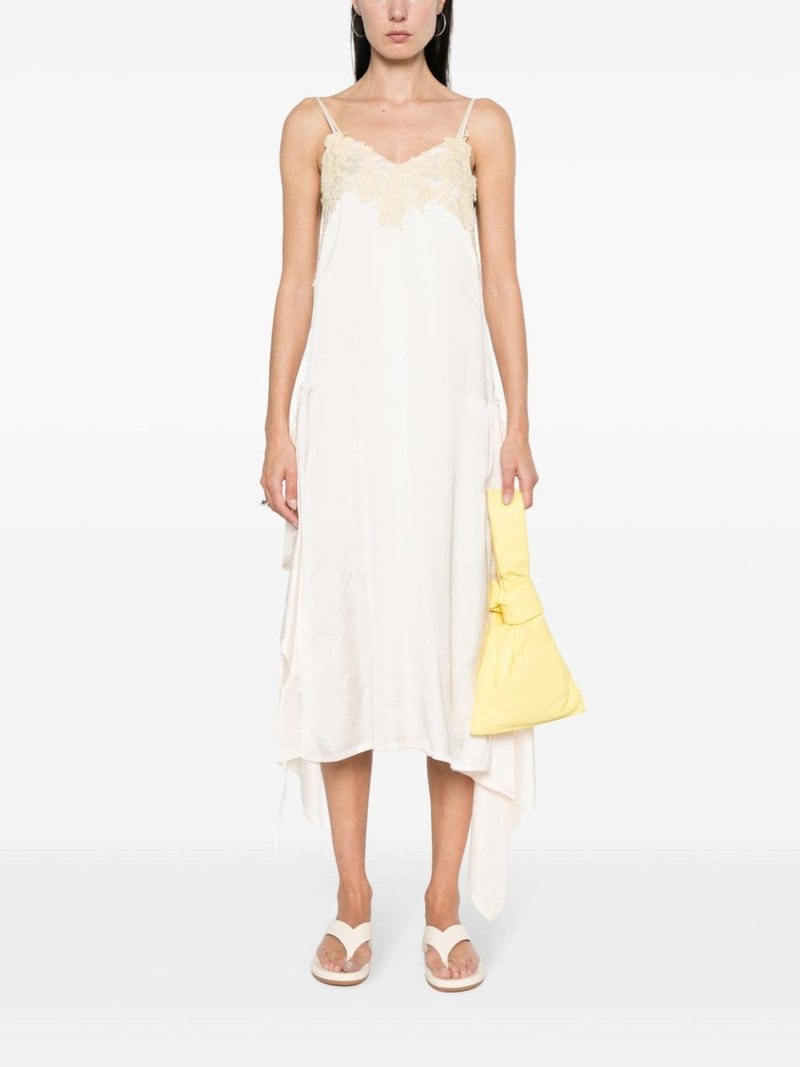 Plan C floral-lace satin slip dress outlook
