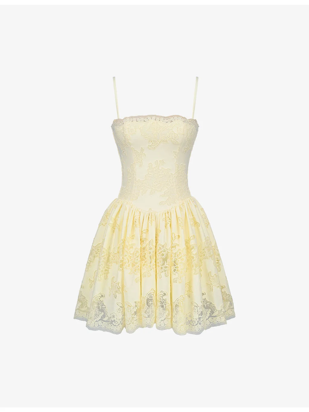 Chloe Broderie-Anglaise Cotton-Blend Mini Sundress - 1