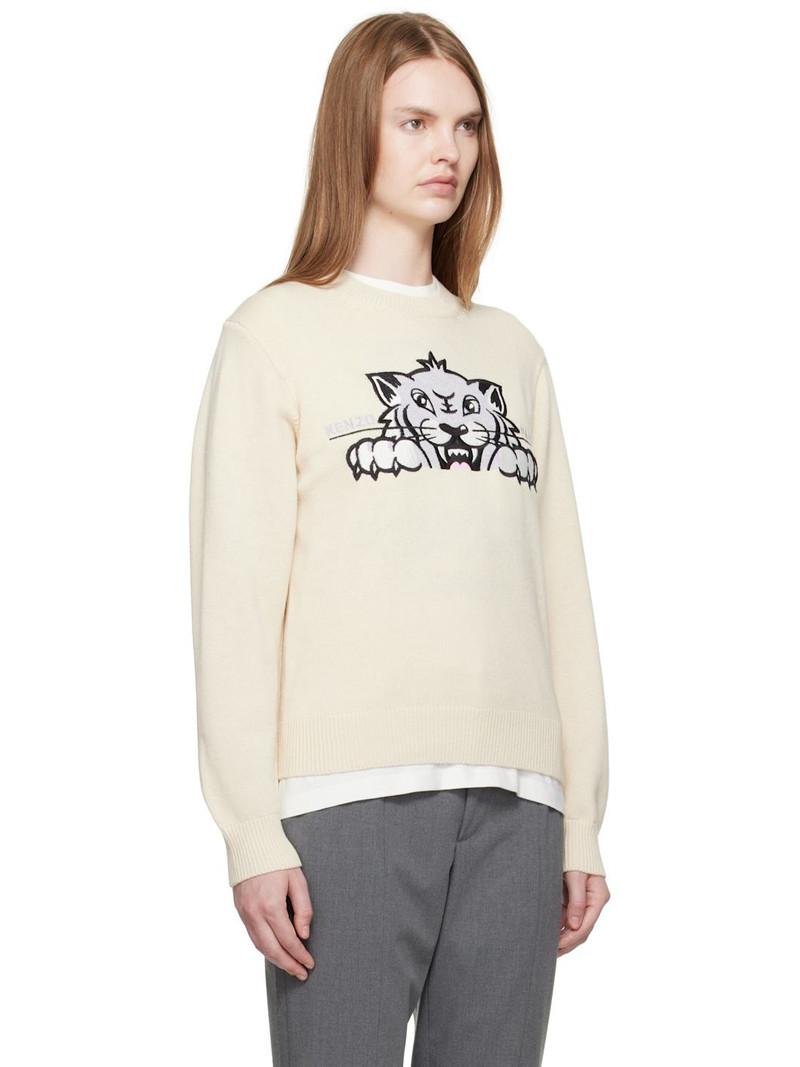 Beige Kenzo Paris 'KENZO Happy Tiger' Sweater 2