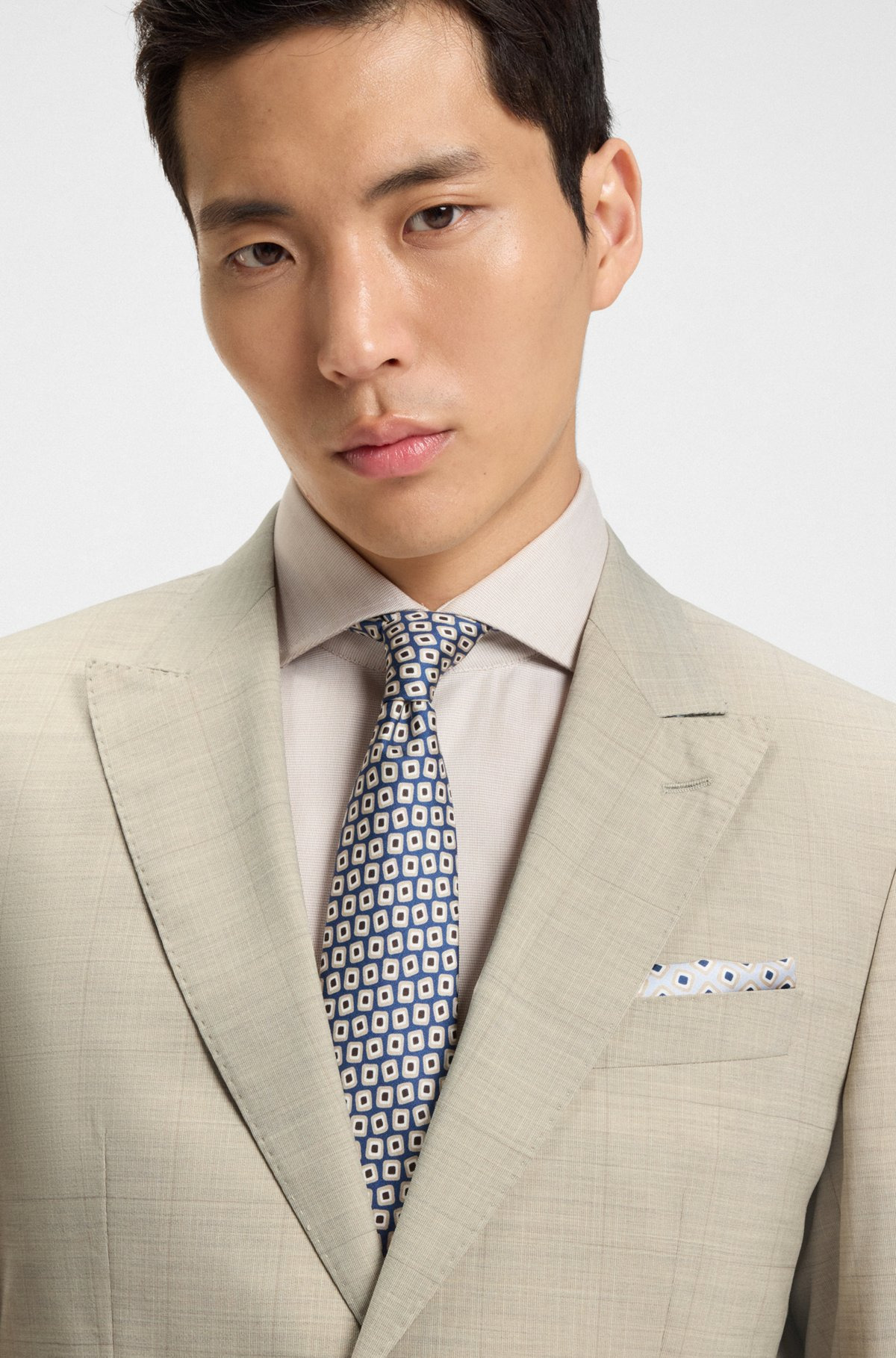 SLIM-FIT SUIT IN CHECKED STRETCH WOOL - 4