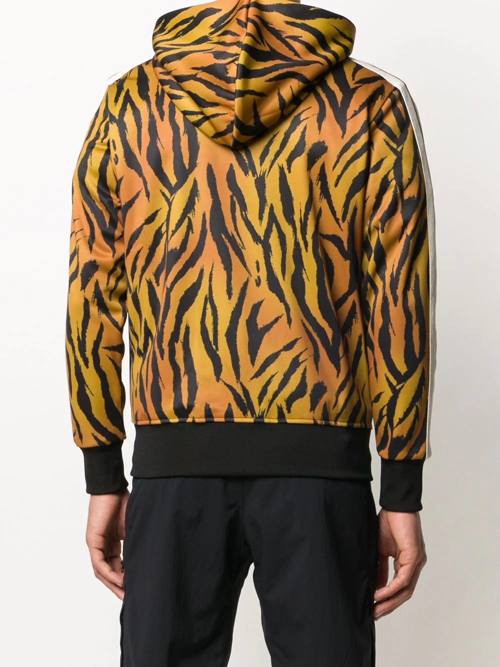 tiger-print zipped hoodie - 4