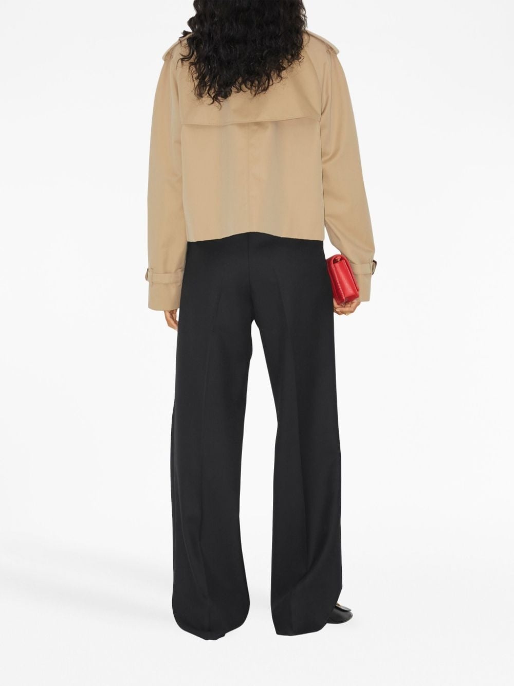 double-breasted cotton trench coat - 4