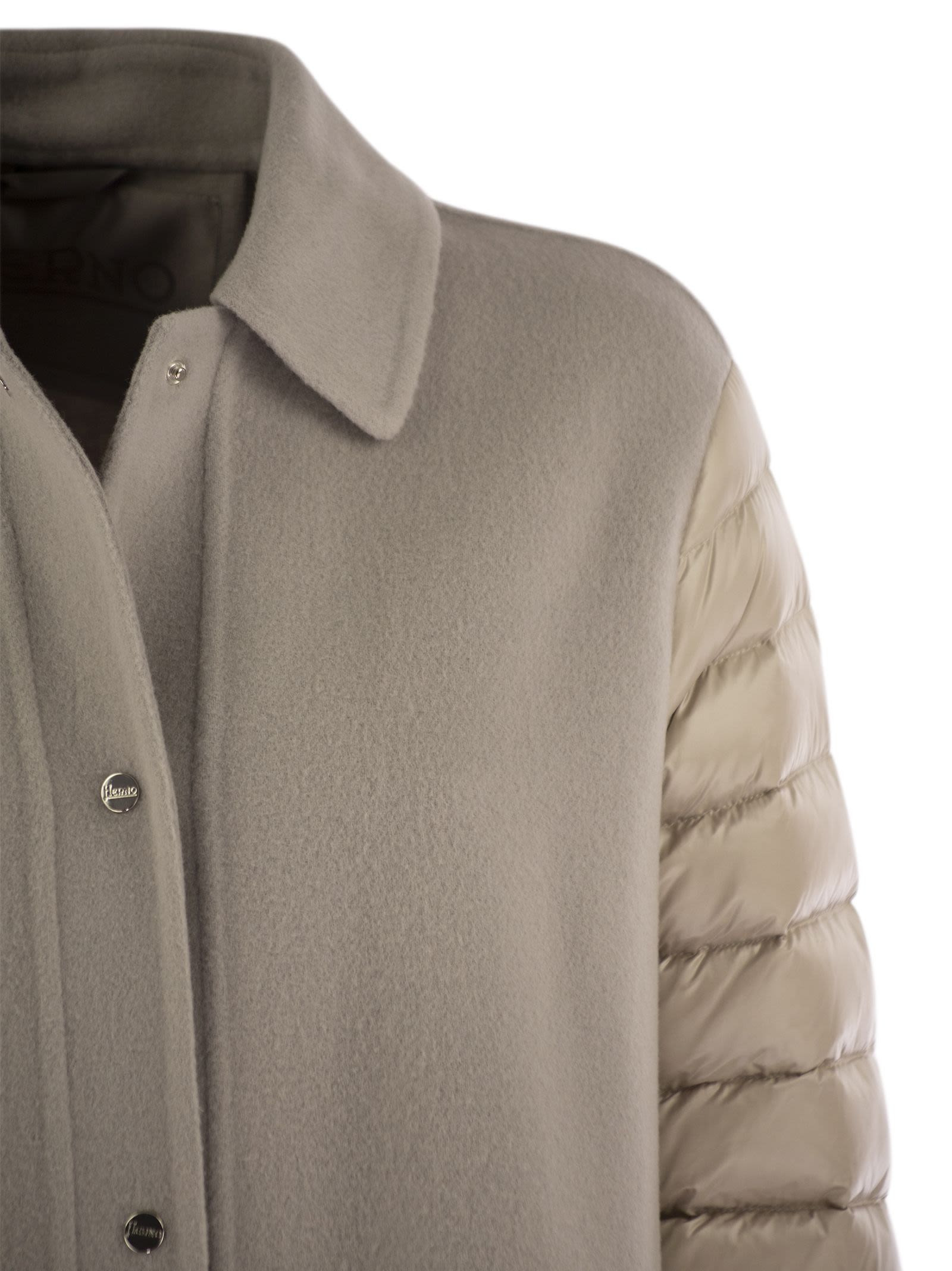 Herno Women Coat With Down Sleeves - 4
