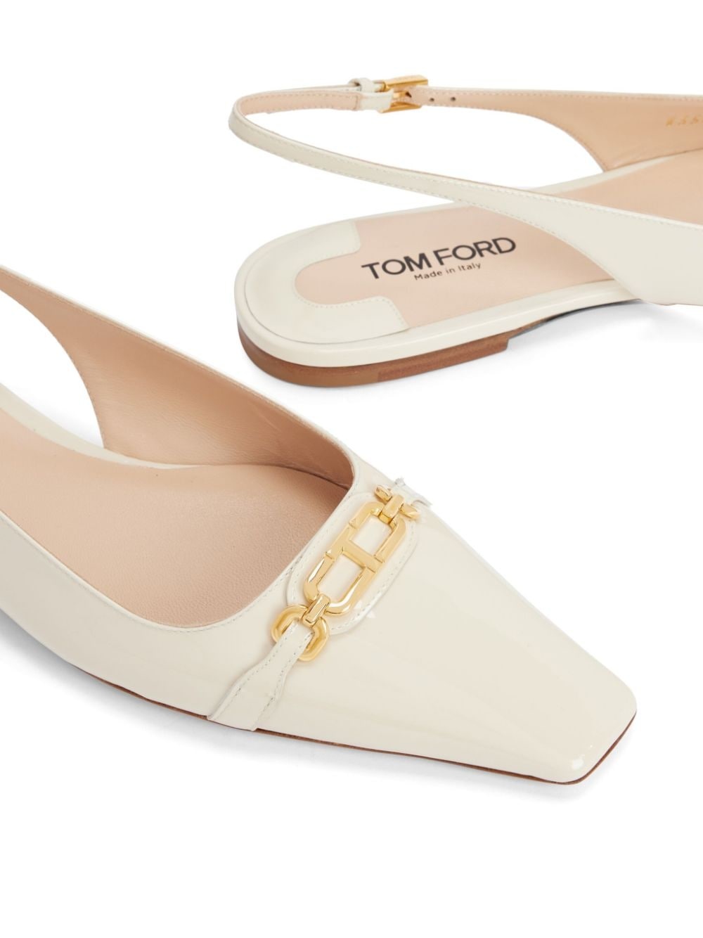 Whitney leather slingback ballerina shoes - 4
